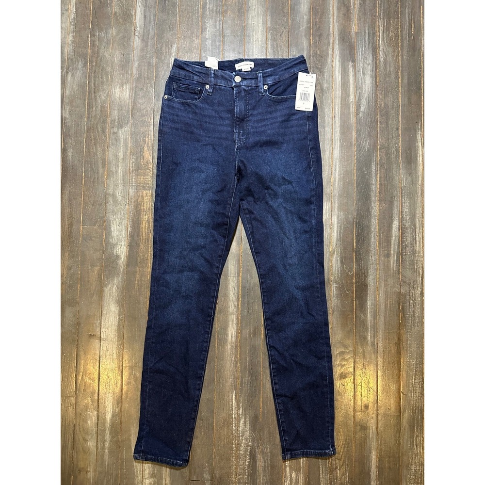 Good American Good Legs‎ High Rise Skinny Jeans Blue Super Stretch Denim NWT
